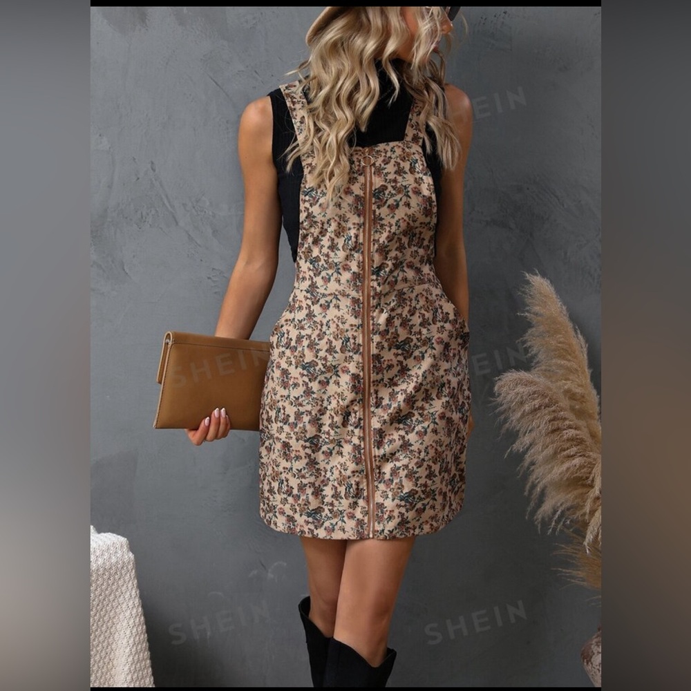 Corduroy Overall Mini Dress